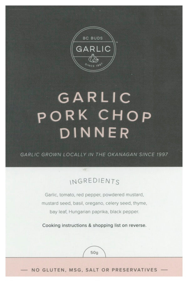BC Buds Garlic Pork Chop Dinner