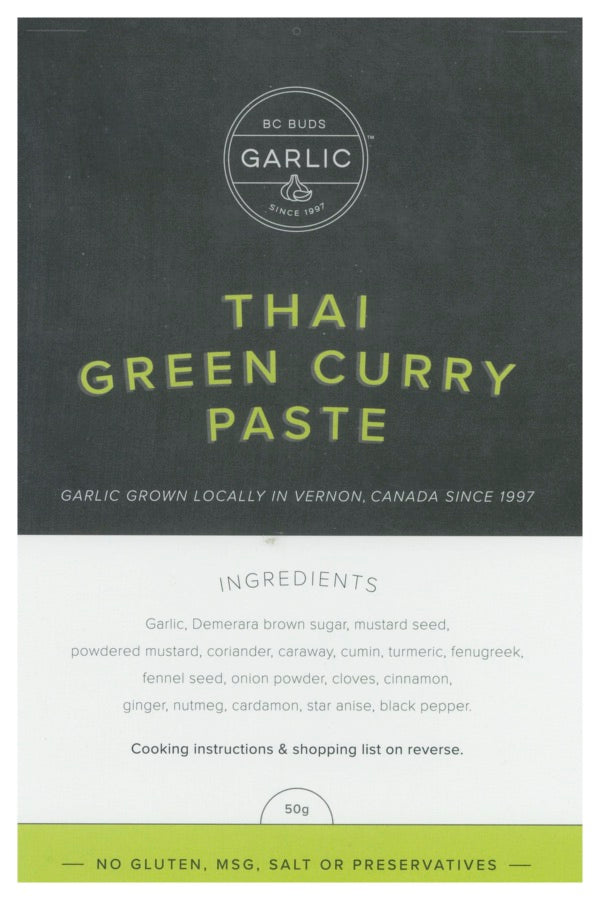 BC Buds Garlic Thai Green Curry Paste