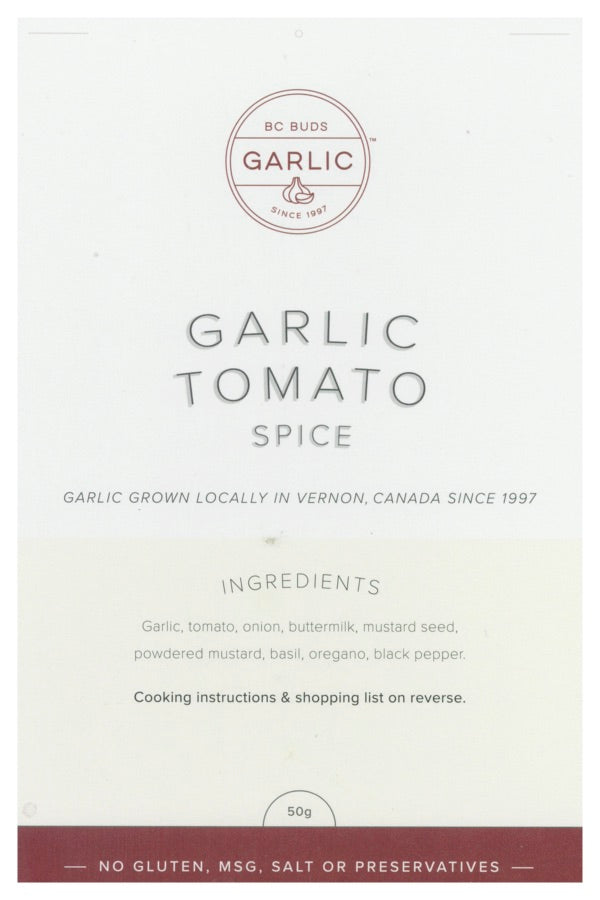 BC Buds Garlic Tomato Spice pack