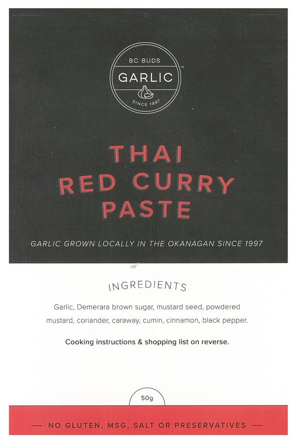 BC Buds Garlic Thai Red Curry Paste